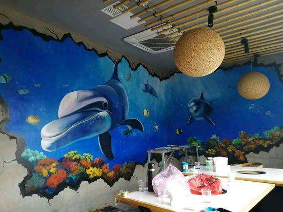 餐館墻繪畫(huà)圖片